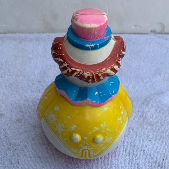 Vintage Roly Poly Clown Musical Toy Made in Hong Kong From 1980s - Picture 3 of 10